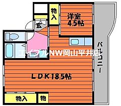 岡山県玉野市後閑（賃貸マンション1LDK・3階・53.08㎡） その2