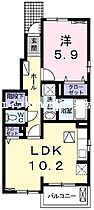 岡山県備前市大内（賃貸アパート1LDK・1階・43.10㎡） その2