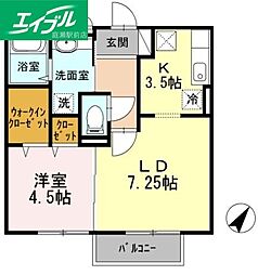 ノールヴィラージュII 1階