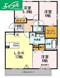シャルム B棟 2階/-