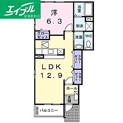マックスシティ3 1LDKの間取図画像