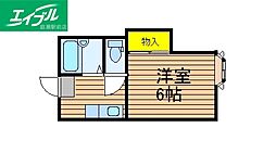 アドナイイルエ 1Kの間取図画像