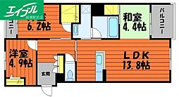 リーストソフィア 2LDKの間取図画像