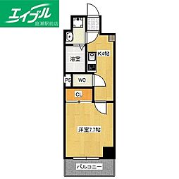 BellacasaNorth 1Kの間取図画像