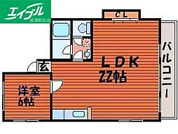 ファーレンハイト3 1LDKの間取図画像