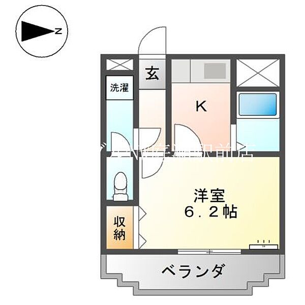 グランチェスタ ｜岡山県岡山市北区庭瀬(賃貸マンション1K・2階・20.70㎡)の写真 その2