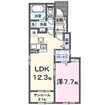 サンビレッジ片岡  ｜ 岡山県岡山市南区片岡（賃貸アパート1LDK・1階・50.14㎡） その2