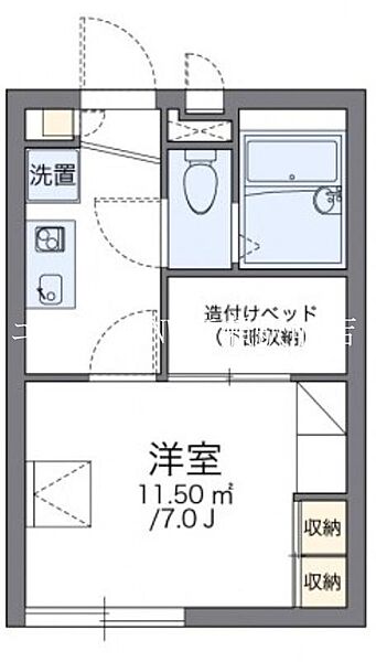 レオパレスＬｅｏＨＩＲＡＮＯII ｜岡山県岡山市北区平野(賃貸アパート1K・2階・19.87㎡)の写真 その2