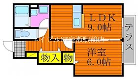 フィオリトゥーラ  ｜ 岡山県岡山市北区楢津（賃貸アパート1LDK・1階・40.28㎡） その2