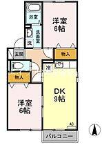 メゾン・ド・セジュール B棟  ｜ 岡山県総社市溝口（賃貸アパート2DK・1階・50.42㎡） その2