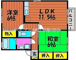 セレーノ・今保　C棟  ｜ 岡山県岡山市北区今保（賃貸アパート2LDK・2階・55.42㎡） その2