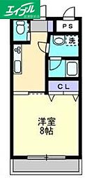 HARLAN一ノ宮 1Kの間取図画像