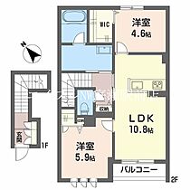 エクセル　B棟  ｜ 岡山県総社市真壁（賃貸アパート2LDK・2階・60.18㎡） その2