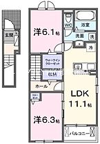 シェソア　Ａ  ｜ 岡山県総社市中原（賃貸アパート2LDK・2階・58.60㎡） その2