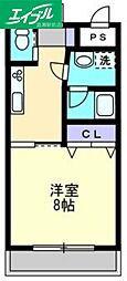 HARLAN一ノ宮 1Kの間取図画像