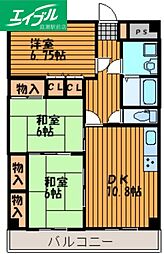 桃の里マンション 3LDKの間取図画像