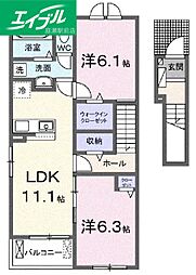 シェソア　Ａ 2階