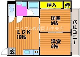 にっせんれん21  ｜ 岡山県岡山市北区東島田町1丁目（賃貸マンション2LDK・4階・46.20㎡） その2