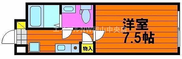 スプランドゥール中山下 ｜岡山県岡山市北区中山下1丁目(賃貸マンション1K・7階・22.14㎡)の写真 その2