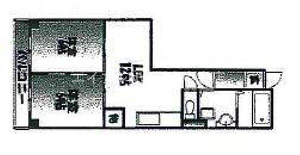 ラ・メール東島田 ｜岡山県岡山市北区東島田町1丁目(賃貸マンション2LDK・2階・63.24㎡)の写真 その2