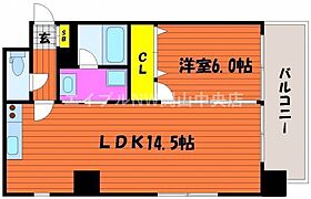 sin keruuxu tera  ｜ 岡山県岡山市北区内山下1丁目（賃貸マンション1LDK・7階・41.33㎡） その2