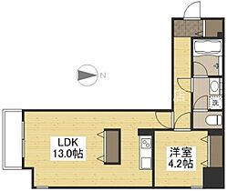 INITIA KUWADACHO  ｜ 岡山県岡山市北区桑田町（賃貸マンション1LDK・9階・44.93㎡） その2