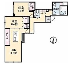 ClochetteK  ｜ 岡山県岡山市北区大供本町（賃貸マンション2LDK・1階・76.05㎡） その2