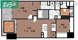 ロイヤルガーデン中山下 2LDKの間取図画像