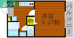 エレガンス大供 1Kの間取図画像