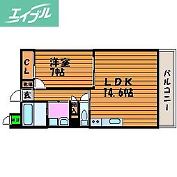 アイステージ幸町 1LDKの間取図画像