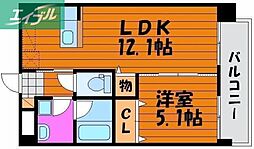 SouthinOkuda 1LDKの間取図画像