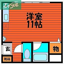アークティスシャレスタ ワンルームの間取図画像