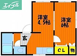 パークアヴェニュー医大北 1DKの間取図画像