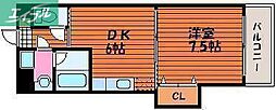 ピュアベルデ医大南 1DKの間取図画像