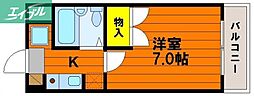 ルイシャトレ厚生町 1Kの間取図画像