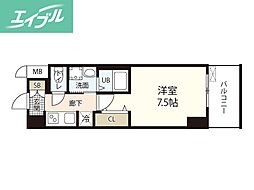 S-RESIDENCE表町 1Kの間取図画像