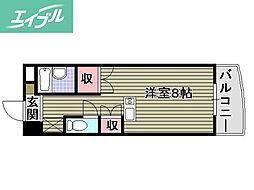 エスペラント廣瀬 ワンルームの間取図画像