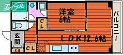アイステージ幸町 1LDKの間取図画像