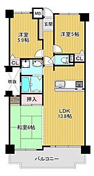 間取図画像 3LDK
