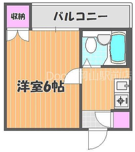 サンコートIMA ｜岡山県岡山市北区今2丁目(賃貸マンション1K・3階・20.00㎡)の写真 その2