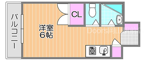 岡山県岡山市北区大供2丁目(賃貸マンション1K・1階・20.00㎡)の写真 その2