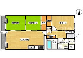 岡山県岡山市中区国富1丁目（賃貸マンション3LDK・4階・65.67㎡） その2