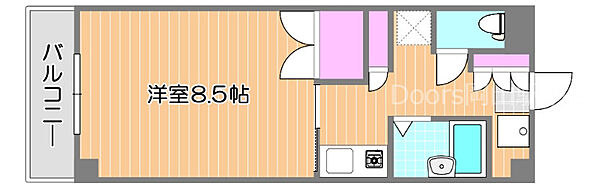 Fマンション ｜岡山県岡山市北区東古松1丁目(賃貸マンション1K・2階・26.40㎡)の写真 その2