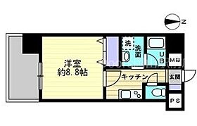 岡山県岡山市北区高柳西町（賃貸マンション1K・6階・27.81㎡） その2