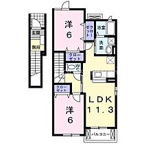 岡山県岡山市東区瀬戸町江尻（賃貸アパート2LDK・2階・58.48㎡） その2