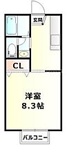 シャンテ高島  ｜ 岡山県岡山市中区中井1丁目（賃貸アパート1K・1階・22.68㎡） その2