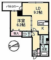 岡山県岡山市中区古京町1丁目（賃貸マンション1LDK・2階・47.97㎡） その2