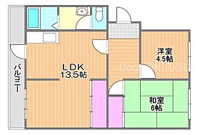 岡山県岡山市北区平野（賃貸マンション2LDK・2階・57.96㎡） その2