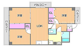 岡山県岡山市中区中井（賃貸マンション3LDK・3階・66.34㎡） その2