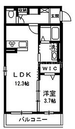 JR吉備線 備前一宮駅 徒歩13分の賃貸アパート 1階1LDKの間取り